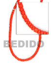 4-5mm Red Orange Coco Coco Beads